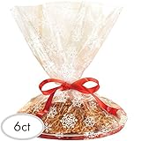 Christmas Snowflake Plastic Tray Bag, 6 Ct. | Party Supply