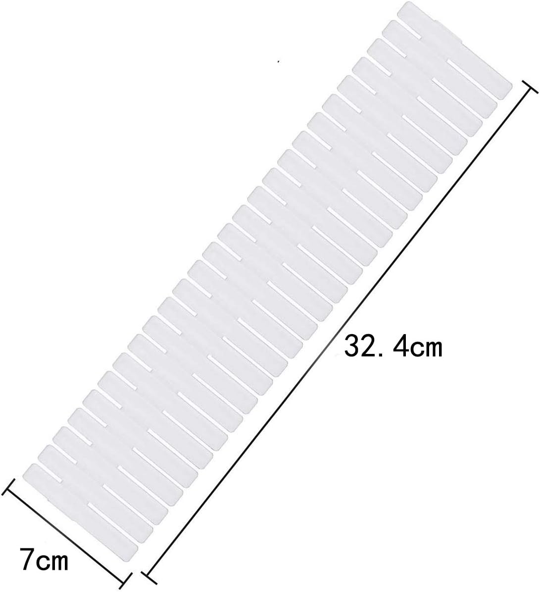 JieGuanG DIY Plastic Drawer Dividers, 8Pcs White Drawer Organizer Accessories: Home & Kitchen