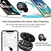 FITVII Bluetooth 5.0 Wireless Earbuds with Charging Case for iPhone and Android Smartphones, 50H Cyclic Playtime Wireless Headphones Built in Mic and Charging Case for Gaming and Sports Running