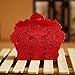 ponatia 50 PCS Laser Cut With Ribbon Wedding Party Favor Box, Wedding Gift Box, Chocolate Candy and Gift Boxes (Red)