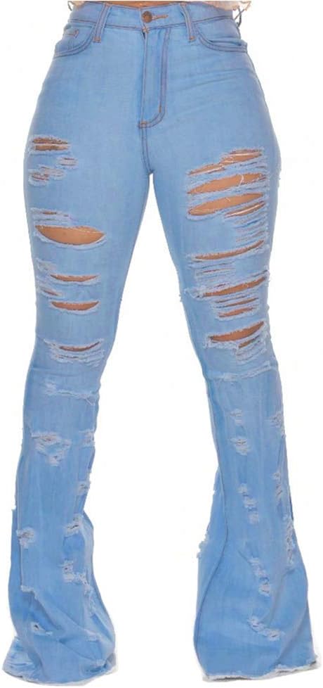 ripped flare jeans womens