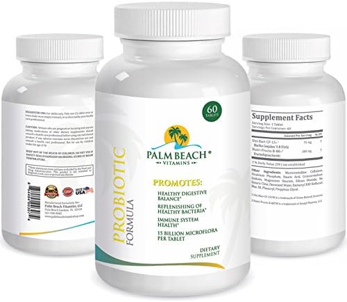 Probiotic Formula w/15 Billion CFUs of Microflora ★CLOSE OUT - 50% OFF★ - Promotes Healthy Digestive &amp; Immune System - 60 Tablets