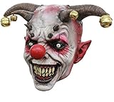 GnG's Jingle Jangle Psycho Evil Jester Clown Latex Adult Halloween Costume Mask