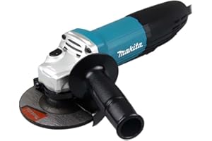 Makita 4-1/2" Angle Grinder with Paddle Switch (AC/DC), Two-Stage Safety Switch, Labyrinth Dust Protection, Rotatable Gear Ho