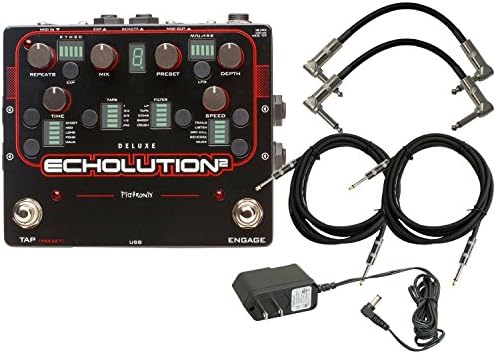Pigtronix Echolution 2 Deluxe Delay Pedal w/4 Cables and Power Supply
