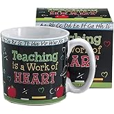 Teaching Is A Work Of Heart Teacher's Coffee Mug With Gift Box
