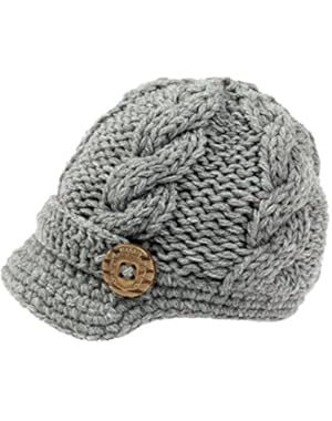 Baby Boys Crochet Knit Newsboy cap Photography Brim Buttons Hat