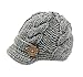 zefen Baby Boys Crochet Knit Newsboy Cap Photography Brim Buttons Hat Small Grey