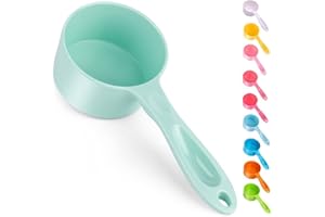 Super Design 1 Cup Dog Food Scoop for Container Melamine Measuring Scoop for Dogs Cats Birds and Rabbits Pet Food Feeding Scoop Dishwasher Safe - Baby Green