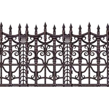 Amazon.com : Panacea 89386 Classic Finial Border Fence, Black : Outdoor