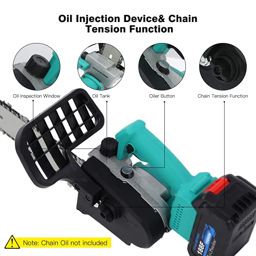 LUSTAR 10-Zoll-handkettensäge, Tragbare 700-W-kettensäge mit Wiederaufladbarer 21-V-Batterie und Ladekettensäge für… – Bild 5