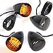 4x Motorcycle LED Turn Signal Lights 12V Smoke Lens Amber Yellow Lamp Universal Turn Signal Indicator Blinker for Honda Yamaha Harley Suzuki Kawasaki