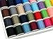 Sewing Machine Thread Kit, dilib 60 Pcs Bobbins Sewing Threads for Mini Handheld Sewing Machines - Metal Thread Spool, Multi-Color,Suitable for Brother Singer Janome
