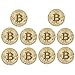 zcccom 10 Pcs Bitcoin Coin Deluxe Collector’s Set | Featuring The Limited Edition Original Commemorative Tokens Each Coin Comes w/ a Plastic Round Display Case (10 pcs Gold)
