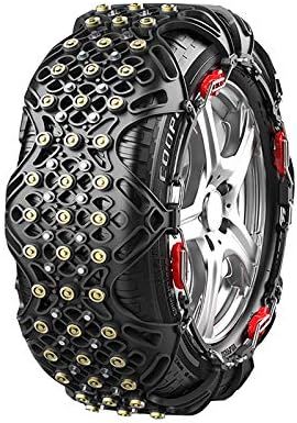 タイヤチェーン 車用 スノーチェーン 軽自動車用チェーン 軽自動車用 タイヤチェーン 簡単装着 車両移動不要 ゴムバンド不要 ジャッキアップ不要 アイスバーン 雪道 凍結 スリップ 坂登り 泥地 Actually Cosme Com