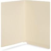 Blue Summit Supplies 100 End Tab File Folders, Legal Size, Manila | Reinforced Straight Cut End Tab, 11pt, for Open Shelf and End Tab Filing in Office and Medical Records