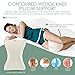 The Wayanna Collection Back Pain Relief Knee Pillow: Contoured Orthopedic Memory Foam Side Sleeper and Pregnancy Wedge Pillows for Sciatic Nerve Joint Leg and Lower Back Aches