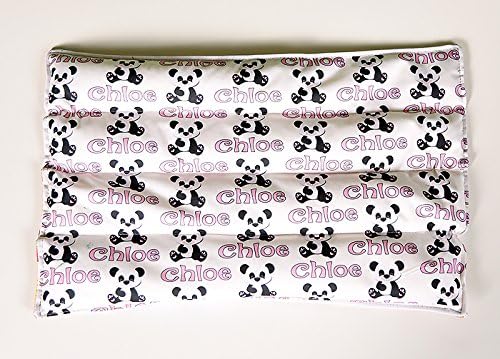 Calmyz Wipeable custom name Panda Bear weighted lap pad for girls, perfect for school, autism, sensory lap pad, SPD, sensory processing, car lap pad, school lappad, Poly-pellet