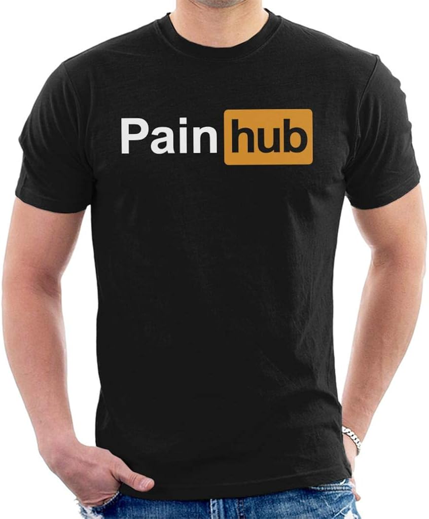 Pain Hub Men's TShirt Amazon.co.uk Clothing