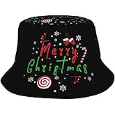 Christmas Bucket Hat for Women Men Funny Fisherman Hat Packable Outdoor Travel Beach Sun Hat