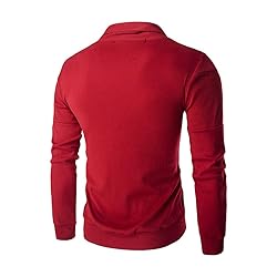 ASOBIMONO Men's Knitted Cardigan Sweaters V Neck