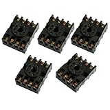 uxcell 5 Pcs 8-Pin Screw Terminals PF083A Relay Base Socket for Time Delay