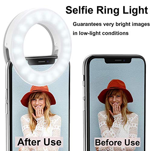 EasyULT Selfie Licht, Selfie Licht Handy, Selfie Ring Licht mit 3 Einstellbare Helligkeiten, USB Wiederaufladbar LED… – Bild 7