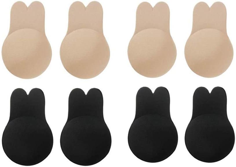 GSNICE [ Mother's Day Invisible Bras for Women Push up Strapless self Adhesive Silicone Bra Women Lift Nipplecovers Adhesive Strapless Backless