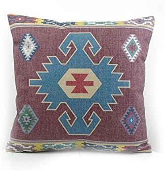 Rust And Blue Vintage Kilim Cushion Cover Pillow Case