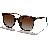 MERRY'S Modern Oversized Square Acetate Sunglasses for Women and Men UV400 Polarized Sunglasses S6196