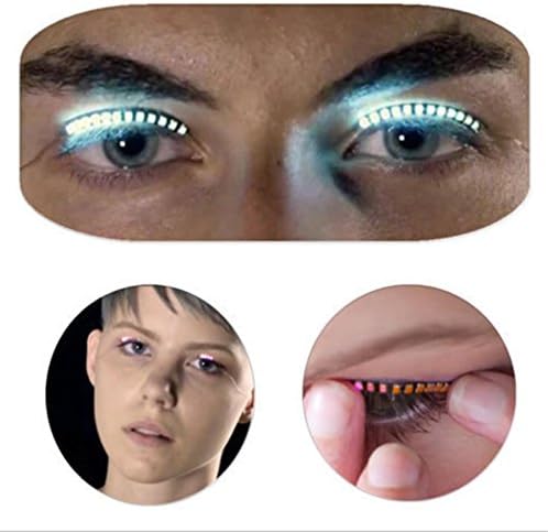 YIWULA LED Eyelashes Eyelid False Eyelashes For Fashion Icon Saloon Pub Club Bar Party