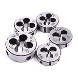 ATOPLEE 5pcs Metric Left Hand Thread Die Set