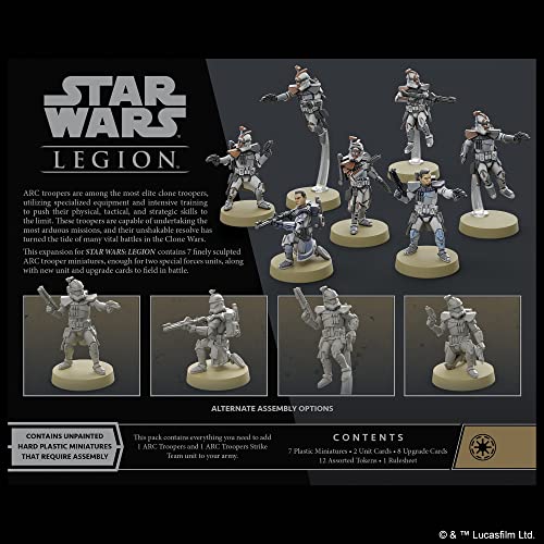 Atomic Mass Games Star Wars: Legion ARC Troopers Unit Expansion - Elite Clone Troopers with Jetpacks! Tabletop Miniatures Strategy Game for Kids & Adults, Ages 14+, 2 Players, 3 Hour Playtime, Made