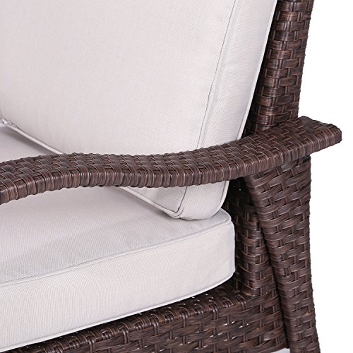 image for Diensday Patio Outdoor Furniture|5-Piece Lounge Chair&Ottoman Sectiona