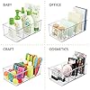 mDesign-Food-Storage-Container--Kitchen-Storage-Box-Divided-into-4-Compartments--Kitchen-Organiser-for-Spices-Jars-Packets-and-More--Clear mDesign Food Storage Container — Kitchen Storage Box Divided into 4 Compartments — Kitchen Organiser for Spices, Jars…
