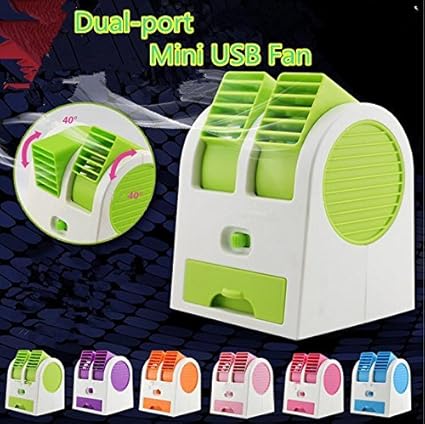 mini air cooler with water cooling and USB power cable for desk table