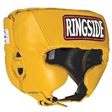 Ringside Competition Boxing Headgear with Cheeks (Gold, Large)