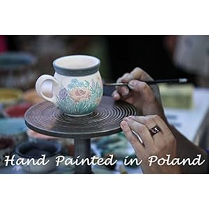 Polish Pottery Boleslawiec Jug, Medium, 0.85L or 1.5 Pints, in RED DOT pattern
