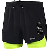 ARSUXEO Men's Active Training Running Shorts 2 in 1