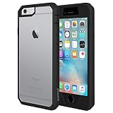 Amzer Full Body Hybrid Case with Built-In Screen Protector for iPhone 6/6s - Retail Packaging - Black