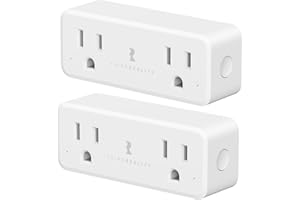 THIRDREALITY Smart Dual Plug 2 Pack, Zigbee 2-in-1 Smart Outlet with Independent Control and Power Monitoring, Zigbee Repeater, Compatible with Home Assistant(ZHA/Z2M), SmartThings, Homey