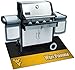 FANMATS 12136 West Virginia Mountaineers Vinyl Grill Mat - 26in. x 42in. - Deck Patio Protective Mat | Oil, flame, and UV resistant