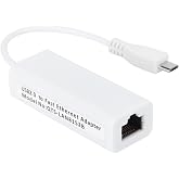 Ethernet Micro USB 2.0, 10/100Mbps Network Card Adapter Micro USB to Rj45 Plug and Play ABS Shell to Ethernet Replacement for Zero 1.3W Motherboard