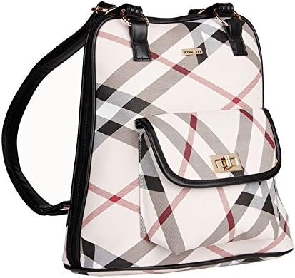 Fashion Women Backpack Leather plaid Backpacks for Teenage Girls Female School Shoulder Bag Bagpack mochila 6029 (black)