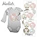 Modish Labels, Monthly Baby Stickers, Baby Milestone Stickers, Photo Prop, Baby Girl, Woodland, Deer, Floral Antlers, Flowers, Baby Shower, Woodland Nursery, Baby Book Keepsake