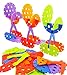 Skoolzy Rainbow Jumbo Creative Flakes 120 Piece Set - Montessori Sensory Toys Toddler Toys Building Blocks Occupational Therapy Educational Toys for Toddlers STEM Toys for Ages 2+ Includes eBook