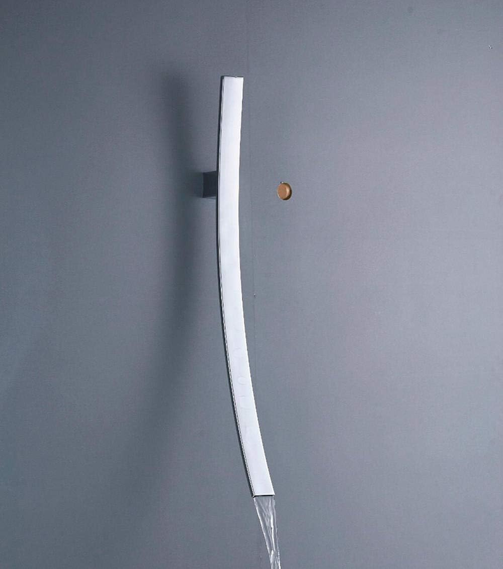 Wall Mounted Basin 70cm/27.5 inch Waterfall Spout Bathroom Faucet Chrome Brass Mixer Tap