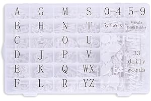 SPACEKEEPER Letter Board Letters, 713 PRE-Cut Characters (3/4 and 1 Inch, White) with Sorting Tray