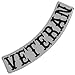 VEGASBEE® Veteran Patch Embroidered Iron-On Patch Biker Jacket Rider Vest Rocker Gray Size 12
