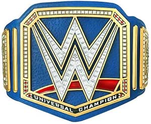 Amazon Com Wwe Authentic Wear Universal Championship Blue Commemorative Title Belt Collectibles Fine Art